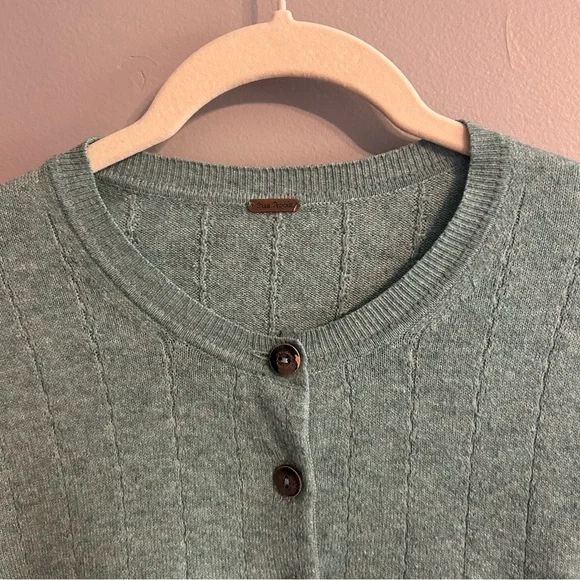 Free People Teal Cardigan Sweater - Picture 2 of 7